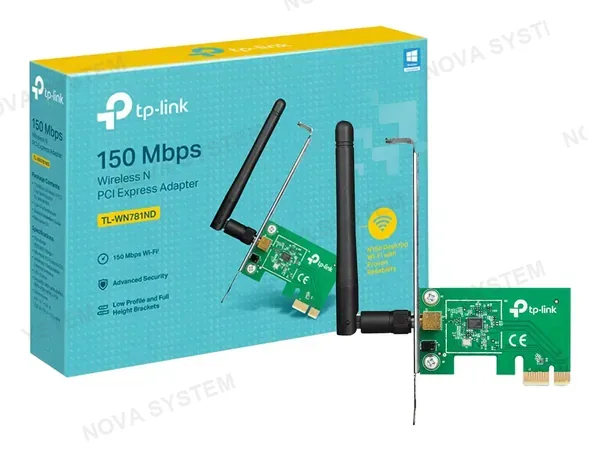 ADAPTADOR PCI EXPRESS INALAMBRICO TP-LINK 150 MBPS (TL-WN781ND)