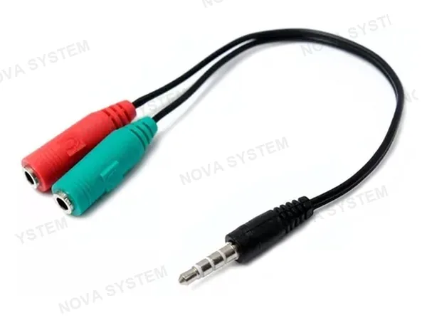 ADAPTADOR DE AUDIO PUERTO DOS JACK HEMBRA -- A -- PUERTO UN JACK MACHO 3.5 MM PUERTO JACK MACHO 3.5MM, GENERICO (ADATADADOR-M3.5MM-A2)