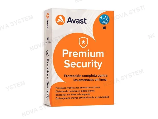 ANTIVIRUS AVAST PREMIUM SECURITY ( 7153211 ) ( 1+1 PC) 2 PCS | 12 MESES