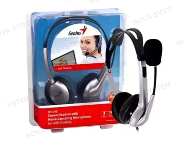 AURICULAR GENIUS HS-04S (31710156101) CON MICROFONO, GRIS