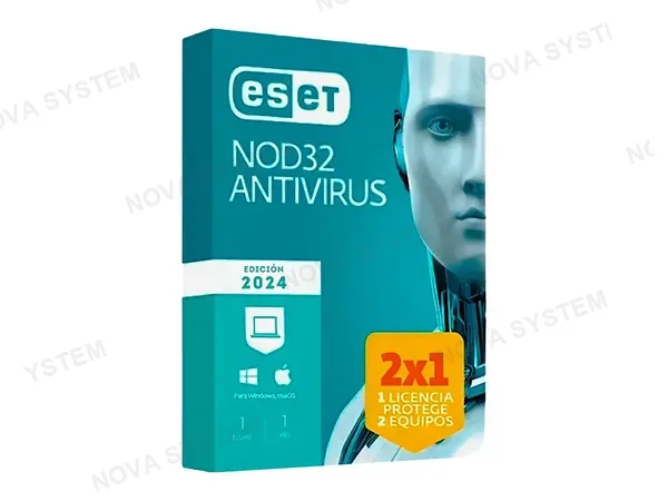 ANTIVIRUS ESET NOD 32 ( S11010220 ) 2024 | 2 PC'S ( 2X1 )