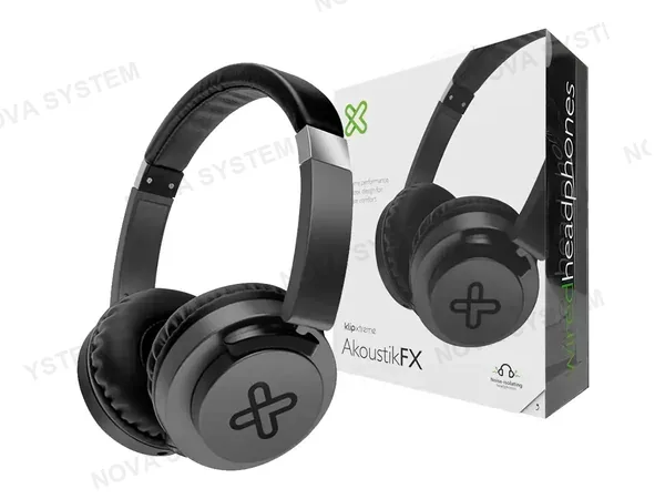AURICULAR INALAMBRICO KLIP AKOUSTIK FX (AKFX-150) CON MICROFONO, LIVIANO Y PLEGABLE, NEGRO