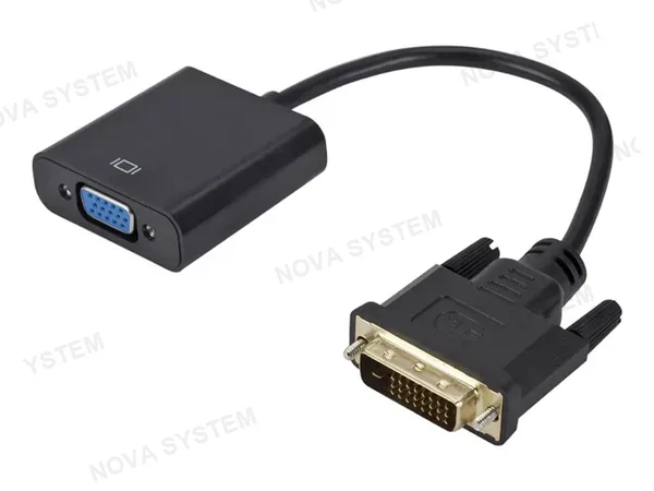 ADAPTADOR GENERICO, 1 PUERTO HDMI HEMBRA A 1 PUERTO DVI 24+1 MACHO, COLOR NEGRO (HDMI HEMBRA A DVI)