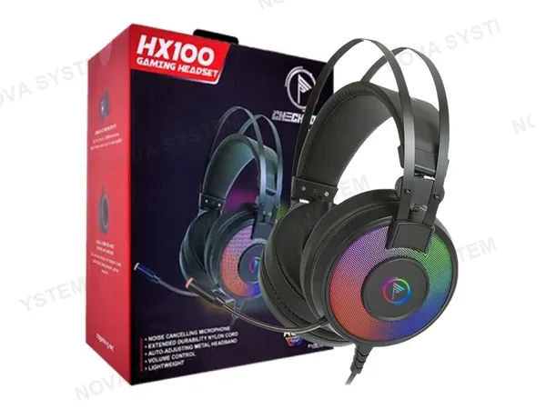 AURICULAR CHECKPOINT HX100 GAMING (CP-HS-1001) CON MICROFONO, RGB, NEGRO