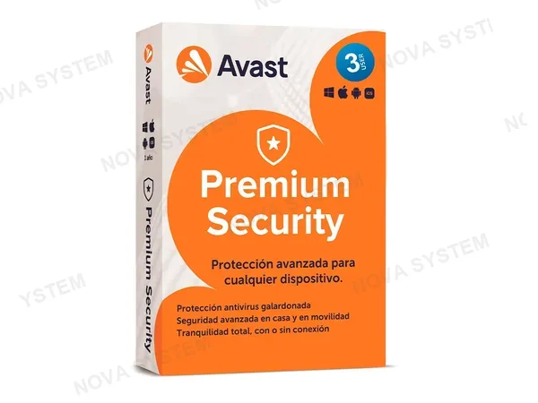 ANTIVIRUS AVAST PREMIUM SECURITY ( 7153273 ) 3 PCS | 12 MESES