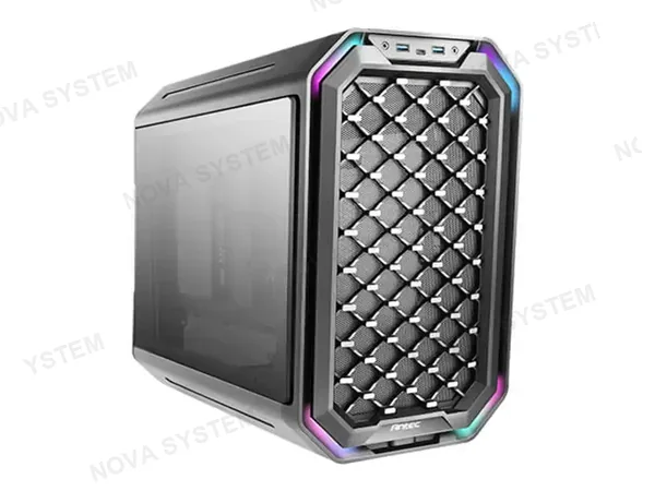 CASE ANTEC DARK CUBE GAMING S/FUENTE (0-761345-80034-1) PANELES DE VIDRIO, LED RGB, NEGRO