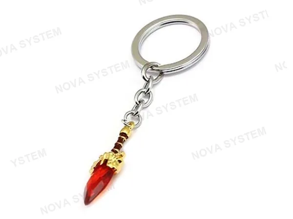 LLAVERO AGHANIM´S SCEPTER RED, FORMA DE ESPADA CON INCRUSTADO DE COLOR ROJO, DOTA 2 MOD (AGHANIM S SCEPTER RED)