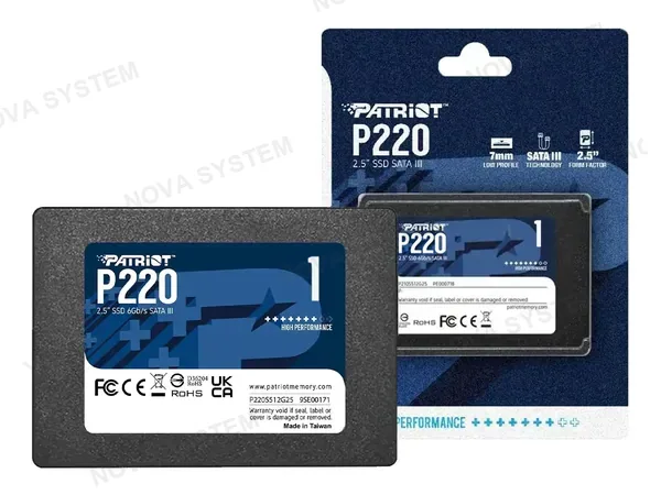 UNIDAD DE ALMACENAMIENTO SSD SATA 2.5 PATRIOT 1TB P220 (P220S1TB25) 550MB/S