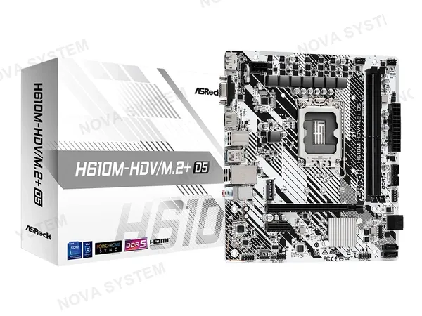 PLACA MADRE ASROCK H610M-HDV/M.2 D5 (90-MXBM50-A0UAYAZ) SOCKET LGA 1700, RAM DDDR5, 14VA, 13VA, 12VA GEN
