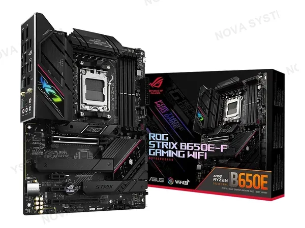 PLACA MADRE ASUS ROG STRIX B650E-F GAMING WIFI, PARA PROCESADORES AMD RYZEN AM5, 4 RANURAS DDR5 -128GB BUSS 4800 MHZ,SERIE 7000 (90M1BQ0-M0AAY0)