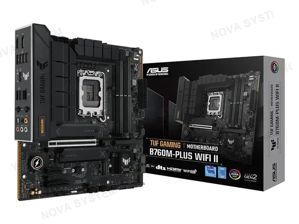 PLACA MADRE ASUS B760M-PLUS TUF GAMING WIFI II (TUF B760M-PLUS WIFI II) SOCKET LGA 1700, RAM DDR5 BUSS 7800OC MT/S, 13VA, 12VA GEN, WIFI 6E