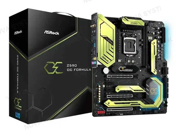 PLACA MADRE ASROCK Z590 OC FORMULA (90-MXBFS0-A0UAYZ) SOCKET LGA 1200, RAM DDR4 BUSS 6000OC MHZ, 11VA, 10MA GEN, RGB, WIFI 6E