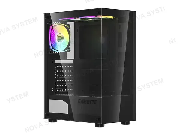 CASE GAMBYTE ARCANE S/FUENTE (CS-ARC3ARGWR-LG) PANEL DE VIDRIO, 3 VENTILADOR, LED ARGB, NEGRO