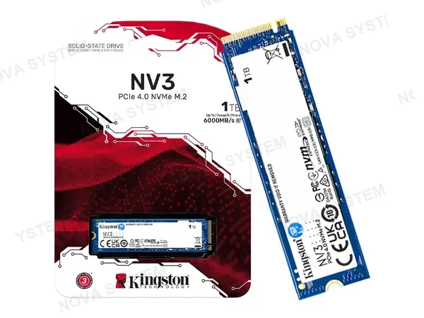 UNIDAD DE ALMACENAMIENTO SSD M.2 PCIE KINGSTON 1TB NVME NV3, 2280 (SNV3S/1000G) 6000MB/S
