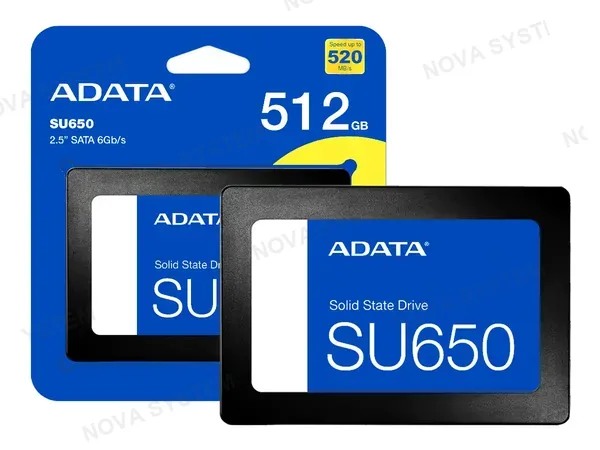 UNIDAD DE ALMACENAMIENTO SSD SATA 2.5 ADATA 512GB SU650 (ASU650SS-512GT-R)