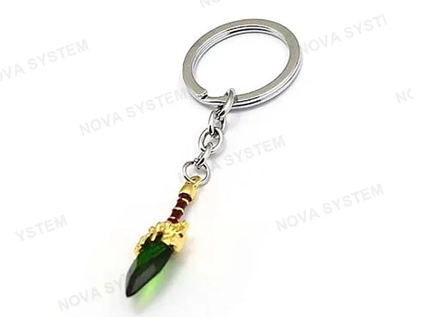 LLAVERO DOTA AGHANIM´S SCEPTER LUJOSO, FORMA DE ESPADA DORADA, 2 MOD (AGHANIM´S SCEPTER GREEN)