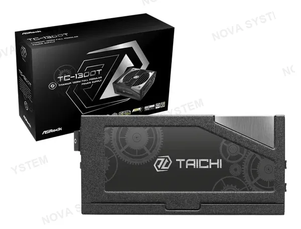 FUENTE DE PODER ASROCK 1300W (90TC-1300T) ATX, 80 PLUS TITANIUM, FULL MODULAR, NEGRO