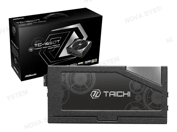 FUENTE DE PODER ASROCK 1650W (90TC-1650T) ATX, 80 PLUS TITANIUM, FULL MODULAR, NEGRO