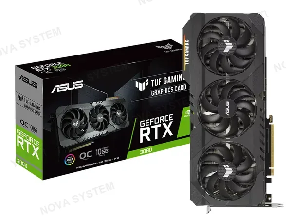 TARJETA DE VIDEO ASUS GEFORCE RTX 3080 TUF GAMING V2 OC 10GB GDDR6X (90YV0FB4-MTAA00) NVIDIA 320 BITS, 3 VENTILADORES