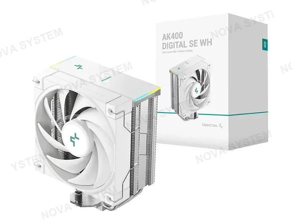 COOLER PARA PROCESADOR DEEPCOOL AK400 DIGITAL SE BLANCO (R-AK400-BKADMN-GJD-W) 1 VENTILADOR, 120MM, LED ARGB, BLANCO