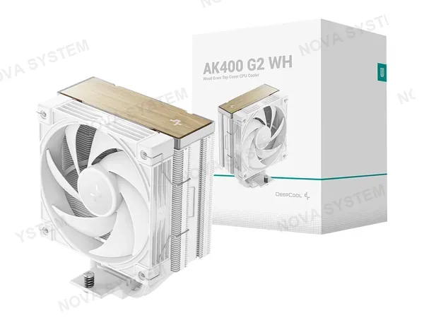 COOLER PARA PROCESADOR DEEPCOOL AK400 G2 (R-AK400G2-WHNNMN-GJD) 1 VENTILADOR, BLANCO
