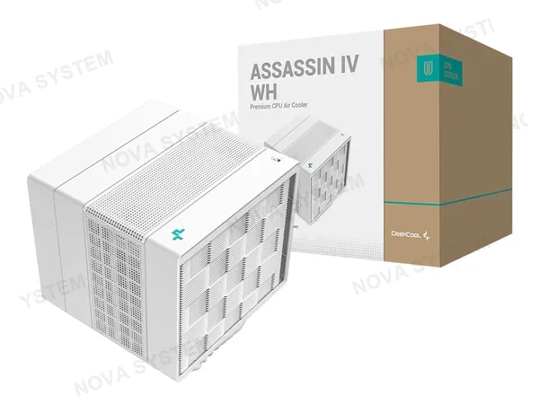 COOLER PARA PROCESADOR DEEPCOOL ASSASSIN IV WH (R-ASN4-WHNNMT-G) BLANCO, 2 VENTILADORES, 120MM