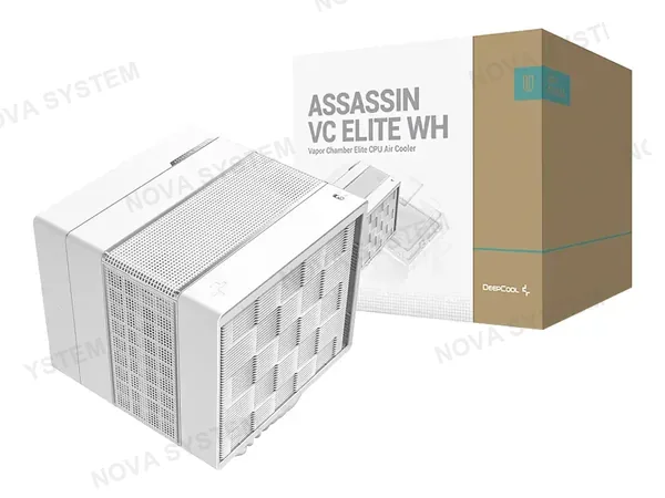 COOLER PARA PROCESADOR DEEPCOOL ASSASSIN VC ELITE WH (R-ASN4-WHNVNN-GJD) 2 VENTILADORES, BLANCO