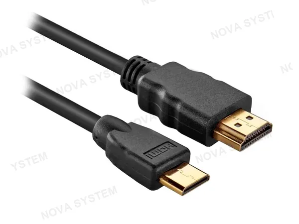 CABLE DE PUERTO HDMI MACHO -- A -- PUERTO MINI HDMI MACHO, CABLE DE 1.8 METROS, COLOR NEGRO (AHDG06)