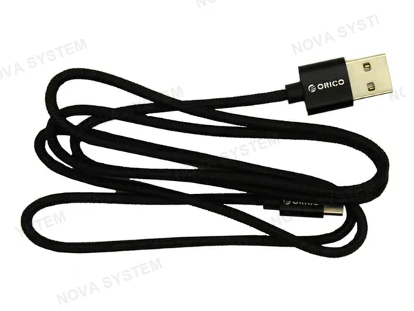 CABLE DE PUERTO USB MACHO -- A -- PUERTO MICRO USB, ORICO, MATERIAL NYLON, CABLE DE 1 METRO, COLOR NEGRO (N301-10-BK)