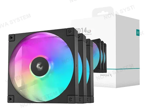COOLER PARA CASE DEEPCOOL FD14 ARGB 3 IN 1 ( R-FD14-BKAPN3-G ) PACK 3 EN 1, 140MM