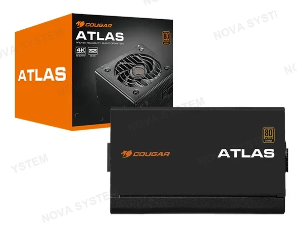 FUENTE DE PODER COUGAR 750W ATLAS 750 (31AL075001P01) ATX, 80 PLUS BRONZE, NO MODULAR, NEGRO