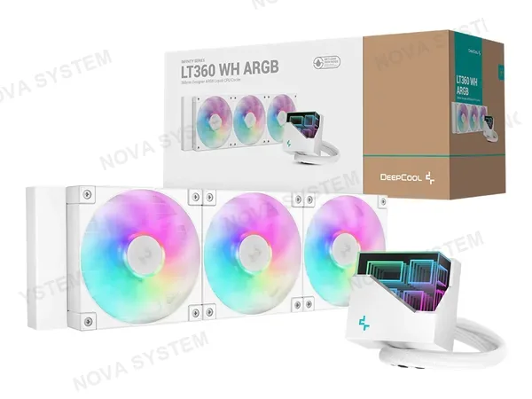 SISTEMA DE ENFRIAMIENTO LIQUIDO DEEPCOOL LT360 ARGB WH (R-LT360-WHAMNC-G-1) 3 VENTILADORES | LED ARGB, BLANCO