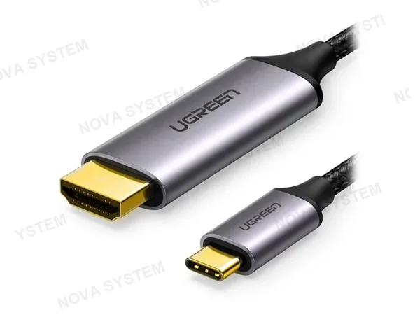 CABLE DE PUERTO USB TIPO C MACHO -- A -- PUERTO HDMI MACHO, UGREEN, ADMITE AUDIO COMPRIMIDO DE 8 CANALES, CABLE 2 METROS, (6957303855711)