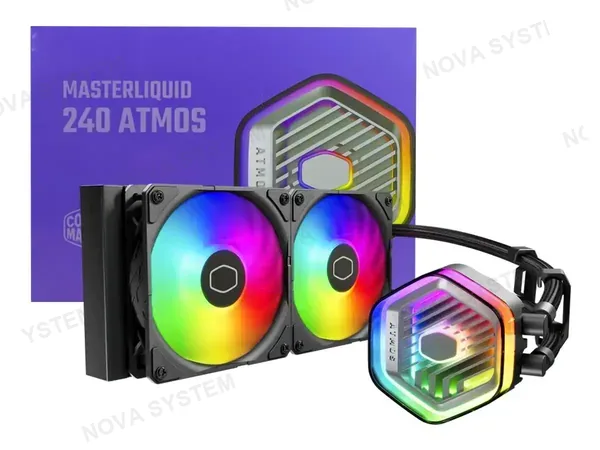 SISTEMA DE ENFRIAMIENTO LIQUIDO COOLER MASTER MASTERLIQUID 240 ATMOS (MLX-D24M-A25PZ-R1) 2 VENTILADORES, 240MM, LED ARGB