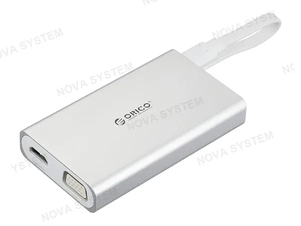 DOCKING STATION ORICO DE PUERTOS TYPE C HEMBRA -A- PUERTO, HDMI VGA RJ45 HEMBRA, MULTI - FUNCION, COLOR METAL (ADS2-SV)