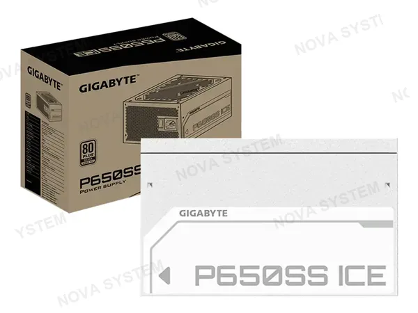 FUENTE DE PODER GIGABYTE 650W P650SS ICE (GP-P650SS) ATX, 80 PLUS SILVER, NO MODULAR, BLANCO
