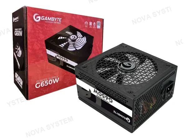 FUENTE DE PODER GAMBYTE G650W (PS-G650-FT)CAJA, ATX 80 PLUS WHITE, NO MODULAR