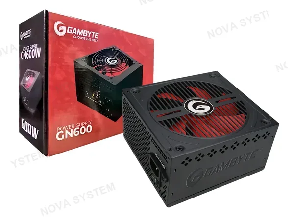 FUENTE DE PODER GAMBYTE 600W GN600 (GI-GN600-R VER.3.0) ATX, CAJA