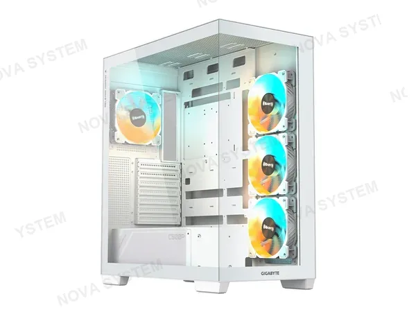 CASE GIGABYTE C500PI S/FUENTE (GB-C500PI-ST) PANEL DE VIDRIO, LED ARGB, BLANCO