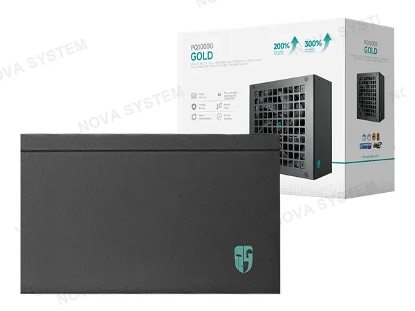 FUENTE DE PODER DEEPCOOL PQ1000G (R-PQA00G-FD1B-JGUS-V1) GAMER STORM ATX, 80 PLUS GOLD, MODULAR, NEGRO, PCIE 5.1