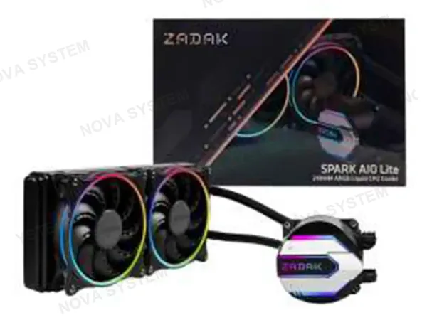 SISTEMA DE ENFRIAMIENTO LIQUIDO ZADAK SPARK LITE (ZA-SPL240AB-R1) 2 VENTILADORES, 240MM, LED ARGB