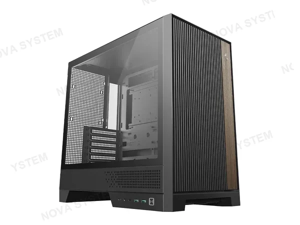 CASE DEEPCOOL CL600 (R-CL600-BKNNA2-G-1) PANEL DE VIDRIO, 2 VENTILADORES, LED ARGB, NEGRO