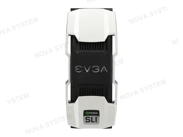 EVGA BRIDGE PUENTE VIAS CORTAS SLI V2, CONECTA 2 GPU, LOGOTIPO EVGA ILUMINADO, CUBIERTA DE ALUMINIO, COLOR GRIS / NEGRO (100-2W-0024-LR)