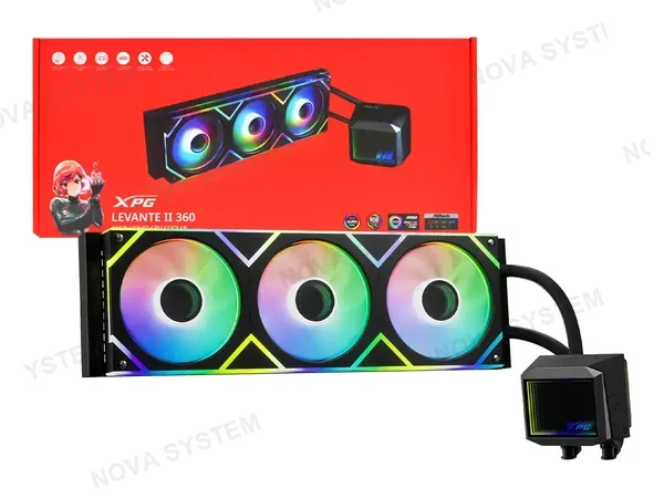 SISTEMA DE ENFRIAMIENTO LIQUIDO XPG LEVANTE 360 II FULL RGB ( LEVANTEII360-BKCWW ) BOMBA ESPEJO INFINITO- FAN ARGB