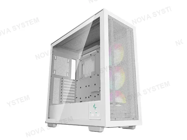 CASE DEEPCOOL MORPHEUS WH S/FUENTE (R-MORPHEUS-WHAPA1-G-1) PANEL DE VIDRIO, 3 VENTILADORES, LED ARGB, BLANCO