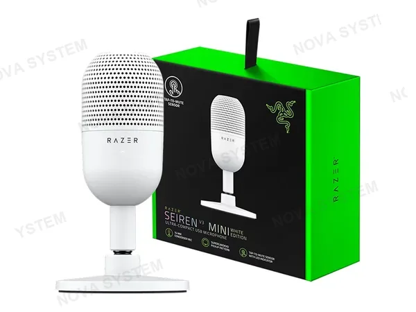 MICROFONO RAZER SEIREN V3 MINI (RZ19-05050300-R3U1) INTERFAZ USB, BLANCO