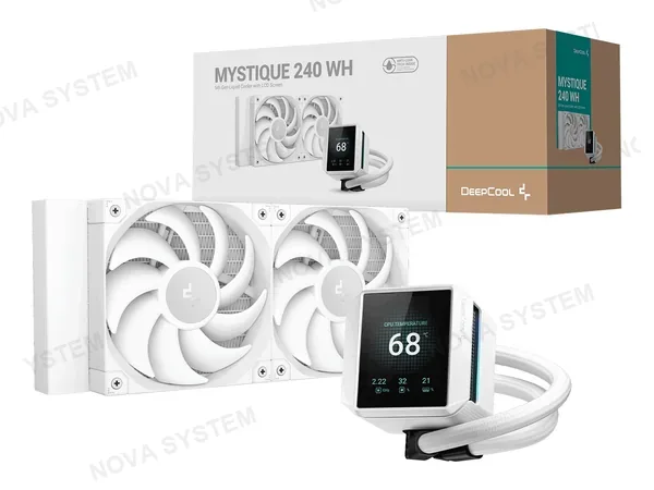 SISTEMA DE ENFRIAMIENTO LIQUIDO DEEPCOOL MYSTIQUE 240 WH (R-LX240-WHDSNMP-G-1) BLANCO 2 VENTILADORES, 240MM