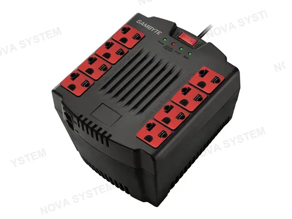 ESTABILIZADOR GAMBYTE 3000VA 8 TOMAS 2 CONECTOR RJ (EZ-GPOW30VA-ID)