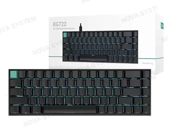 TECLADO GAMER DEEPCOOL KG722 (PETEDE0002-E-3) MECANICO, SWITCH RED, LED RGB, NEGRO