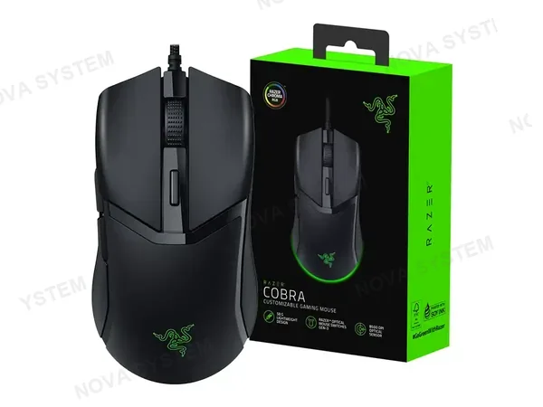 MOUSE RAZER COBRA GAMING (RZ01-04650100-R3M1) HASTA 8500 DPI, 6 BOTONES, RGB, NEGRO